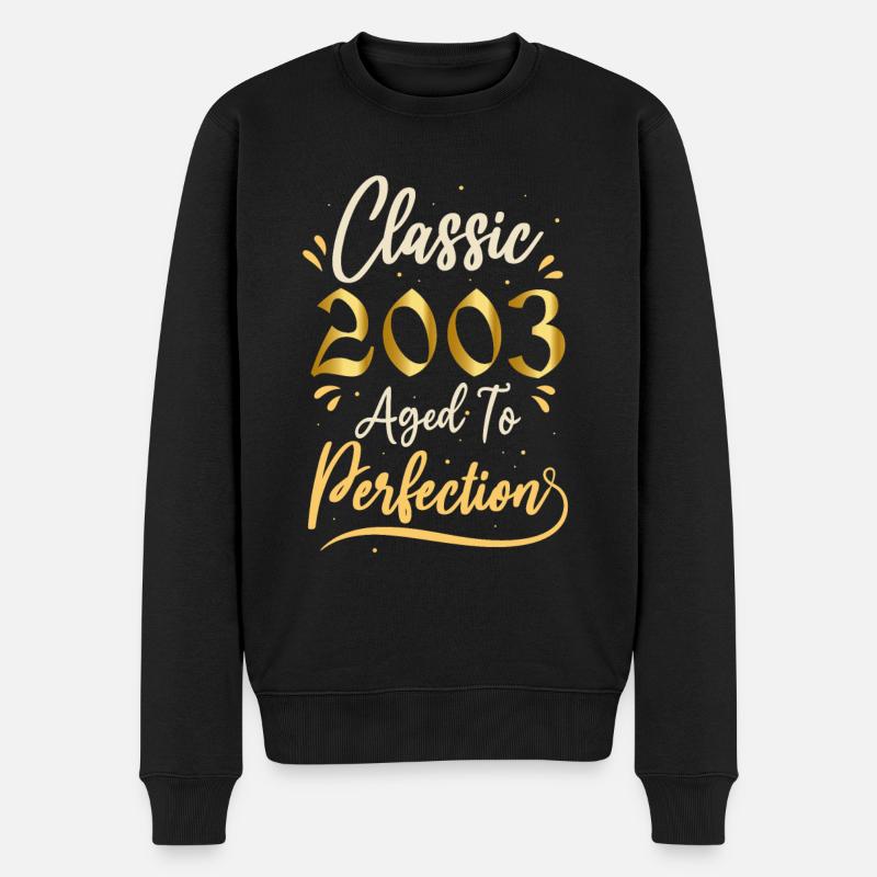 Geburtstag 2003 Geschenk 2003 Classic 2003 - Männer Premium Bio Pullover - Schwarz