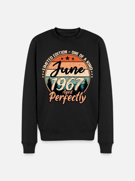 June 1967 anniversary 1967 legends June - Men's Premium Organic Jumper - black