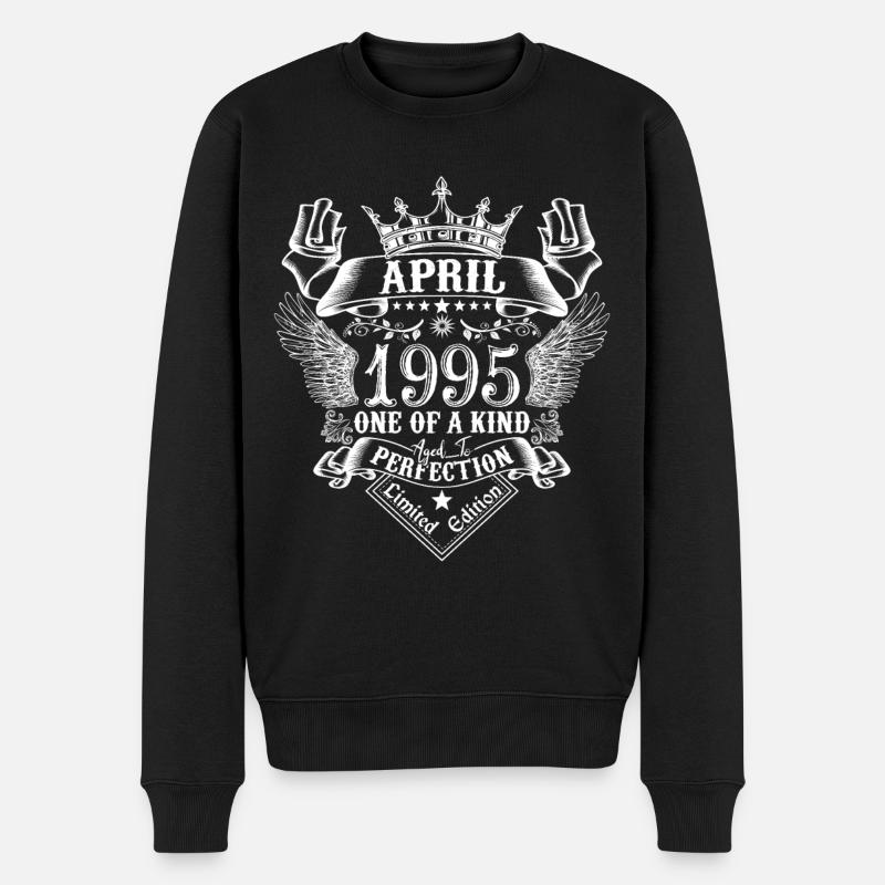 April 1995 Jahrestag April 1995 April - Männer Premium Bio Pullover - Schwarz