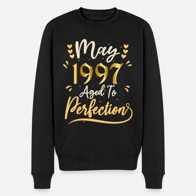 Mai 1997 Mai-Jubiläum Mai 1997 - Männer Premium Bio Pullover - Schwarz