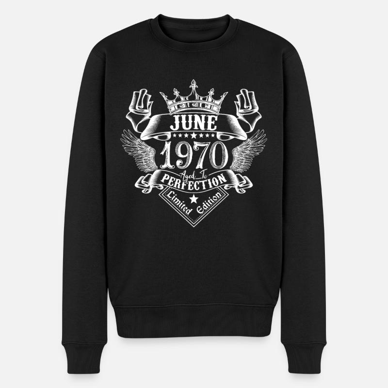 Juni 1970 | Juni 1970 1970 - Männer Premium Bio Pullover - Schwarz