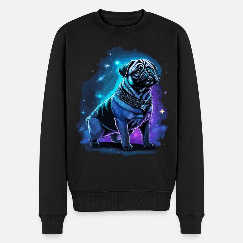 Neon Carlin Chien Minuit Magique - Pull Premium bio Homme - noir