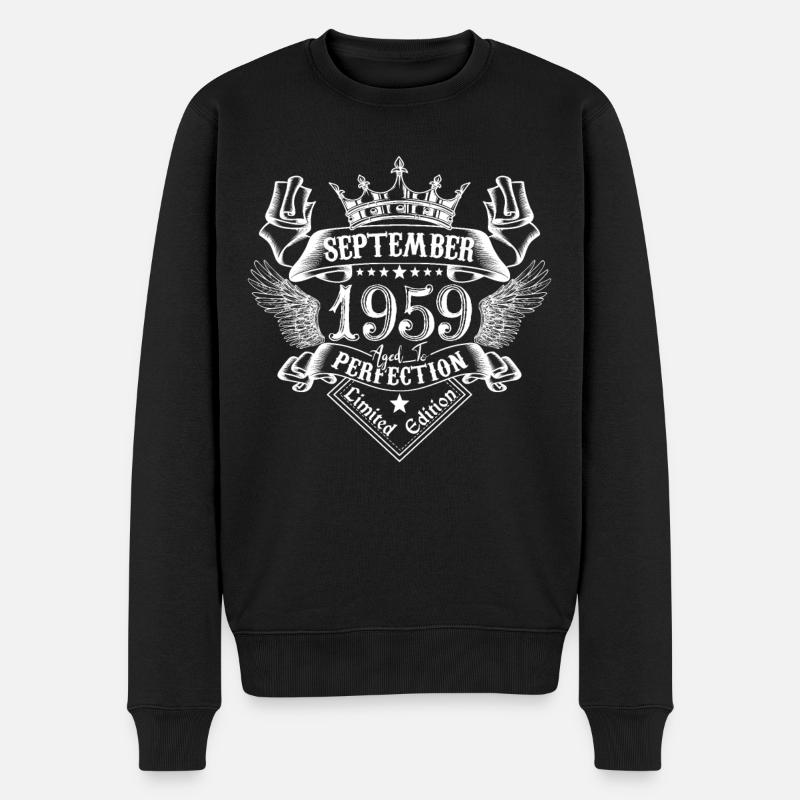 Septembre 1959 | Septembre 1959 anniversaire 1959 - Pull Premium bio Homme - noir
