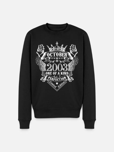 October 2003 anniversary 2003 October - Men's Premium Organic Jumper - black