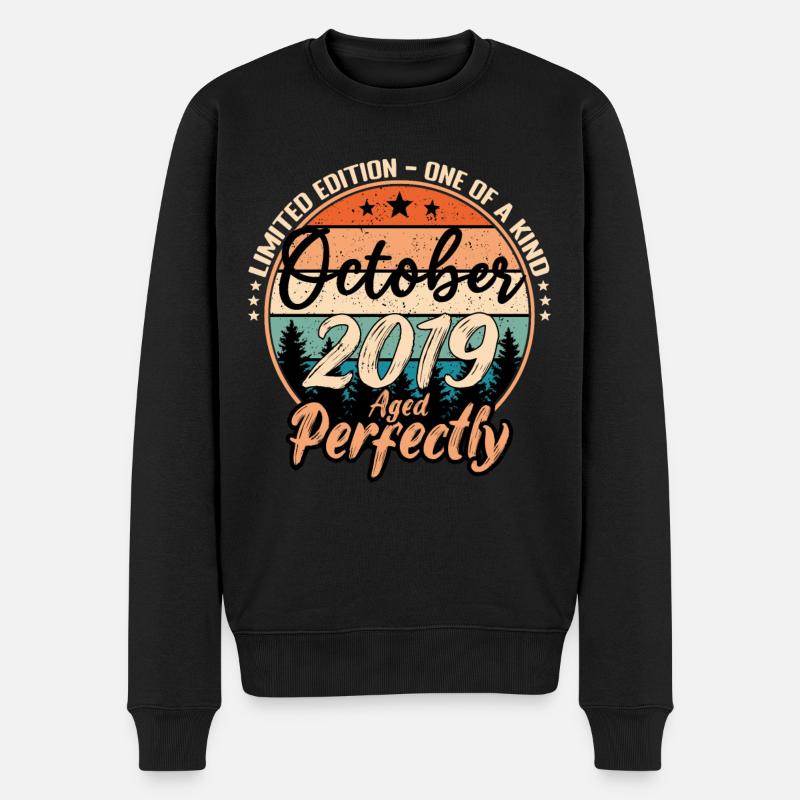 Oktober 2019 Jubiläum 2019 Legenden Oktober - Männer Premium Bio Pullover - Schwarz