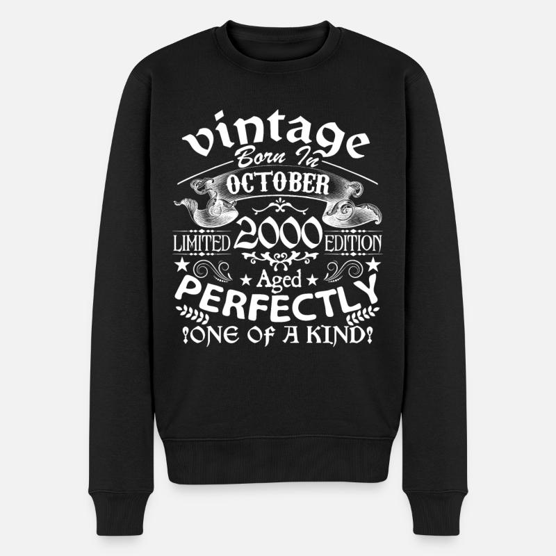 Octobre 2000 | anniversaire 2000 né en Octobre - Pull Premium bio Homme - noir