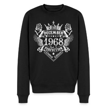 December 1968 | December 1968 Anniversary 1968 - Men's Premium Organic Jumper - black - Front - Nico (187cm)