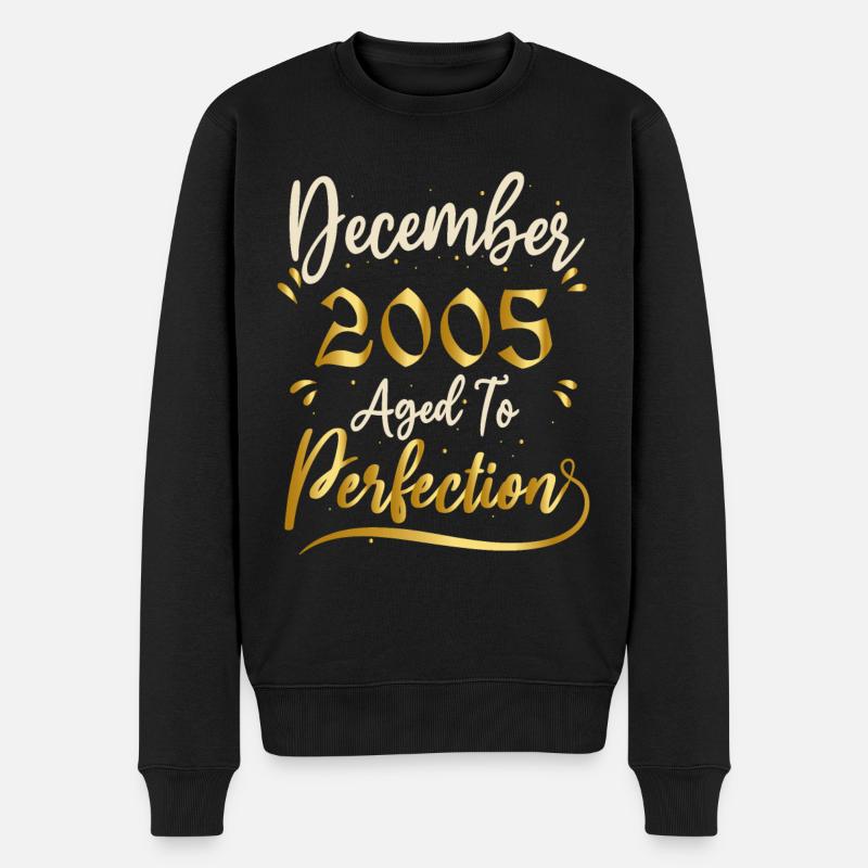 Dezember 2005 Dezember Jubiläum Dezember 2005 - Männer Premium Bio Pullover - Schwarz