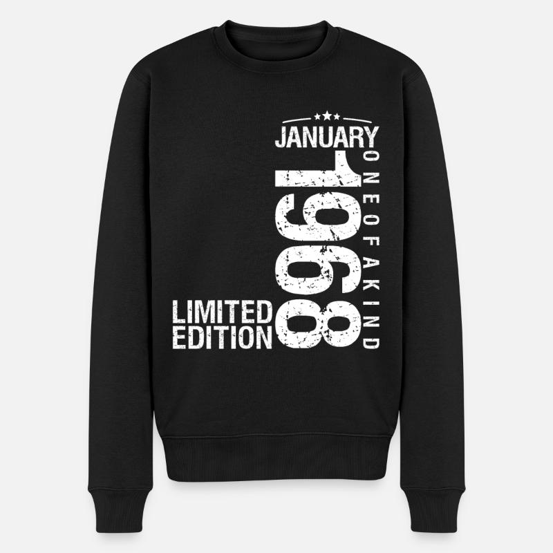 Januar 1968 Januar Jahrestag Januar 1968 - Männer Premium Bio Pullover - Schwarz