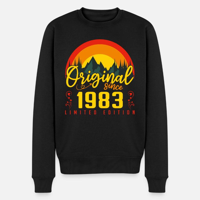 Anniversaire 1983 cadeau 1983 anniversaire - Pull Premium bio Homme - noir