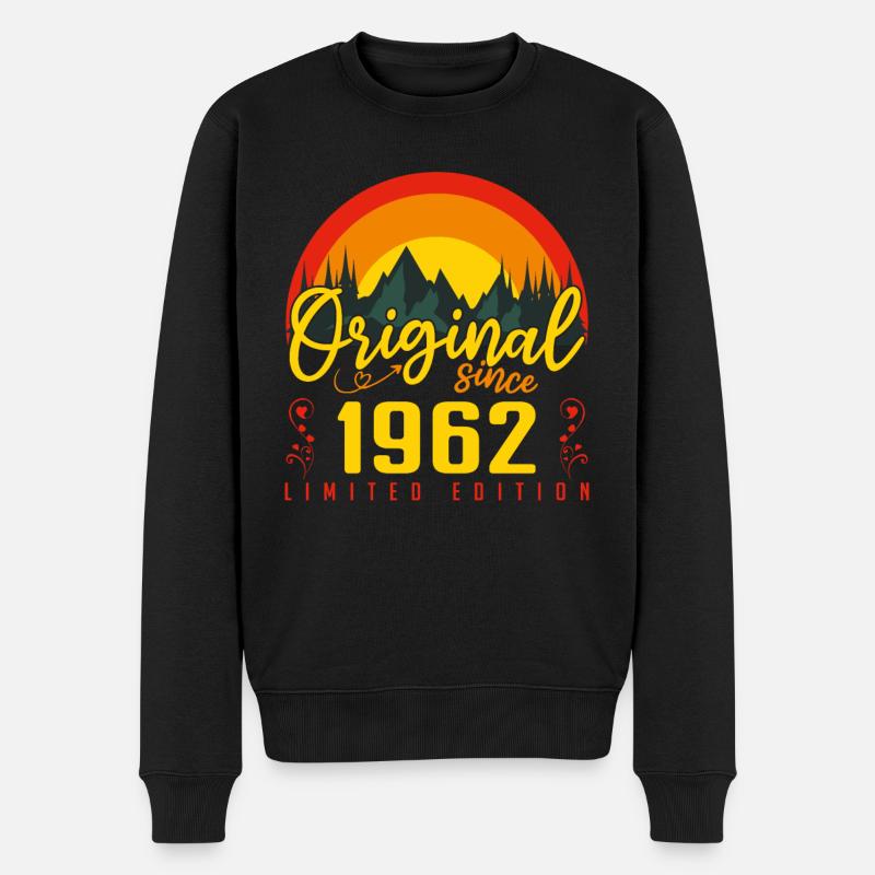 Anniversaire 1962 cadeau 1962 anniversaire - Pull Premium bio Homme - noir