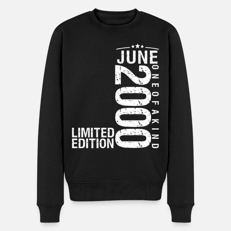 Juni 2000 Juni Jubiläum Juni 2000 - Männer Premium Bio Pullover - Schwarz