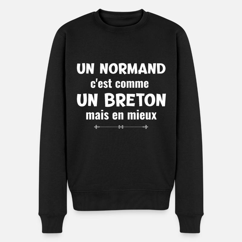 Normand Breton - Pull Premium bio Homme - noir