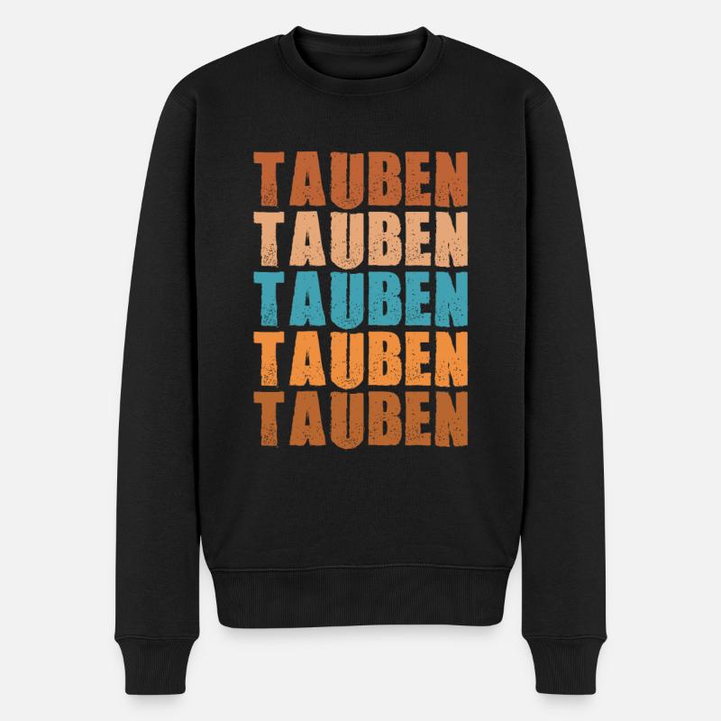 Tauben Tauben Tauben - Männer Premium Bio Pullover - Schwarz