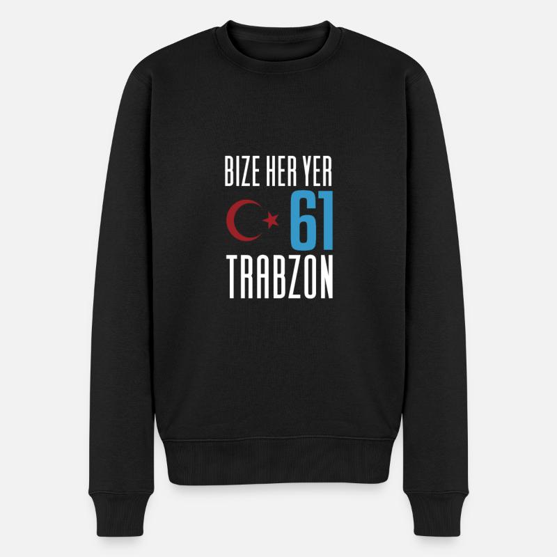Bize her yer Trabzon - Männer Premium Bio Pullover - Schwarz