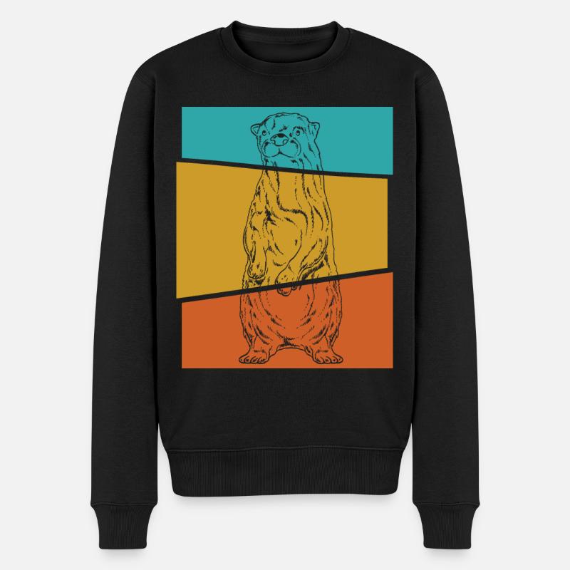 Loutres - Pull Premium bio Homme - noir