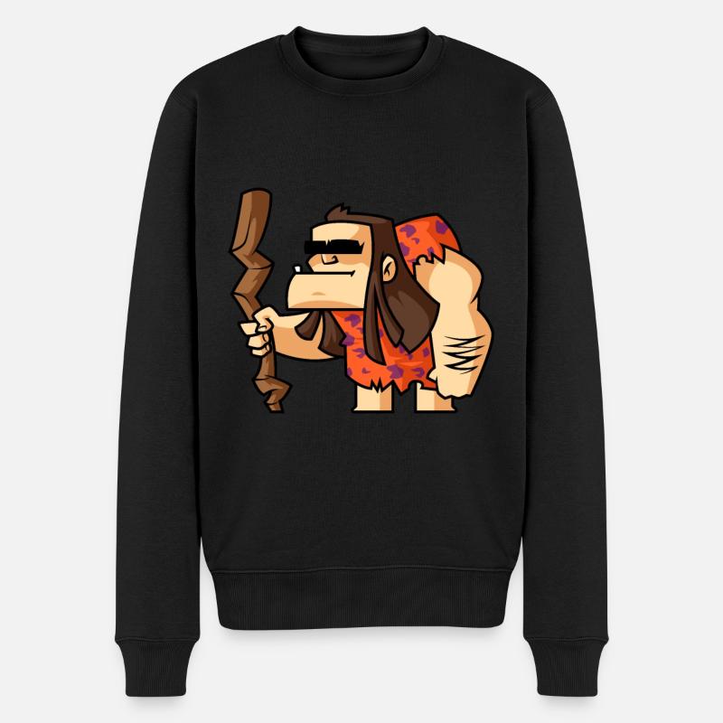 Funny Comic Neandertal - Pull Premium bio Homme - noir