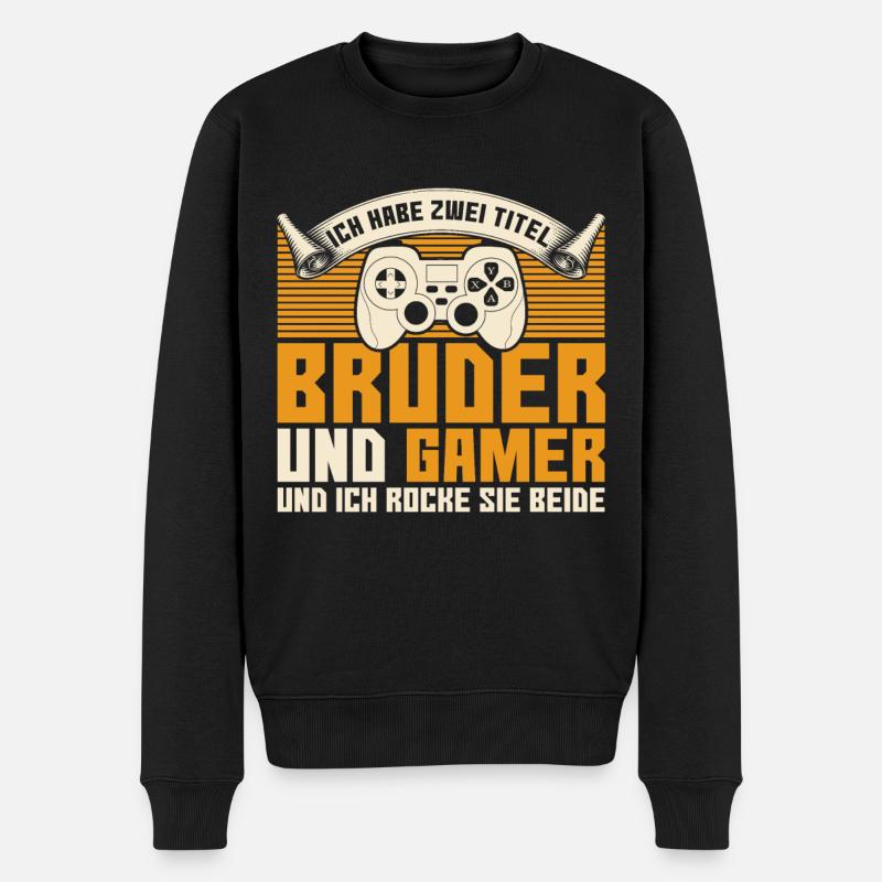 Gaming - Männer Premium Bio Pullover - Schwarz