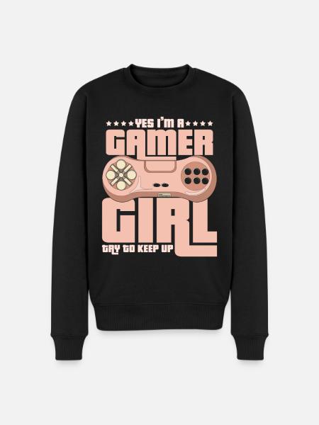 Gaming - Männer Premium Bio Pullover - Schwarz