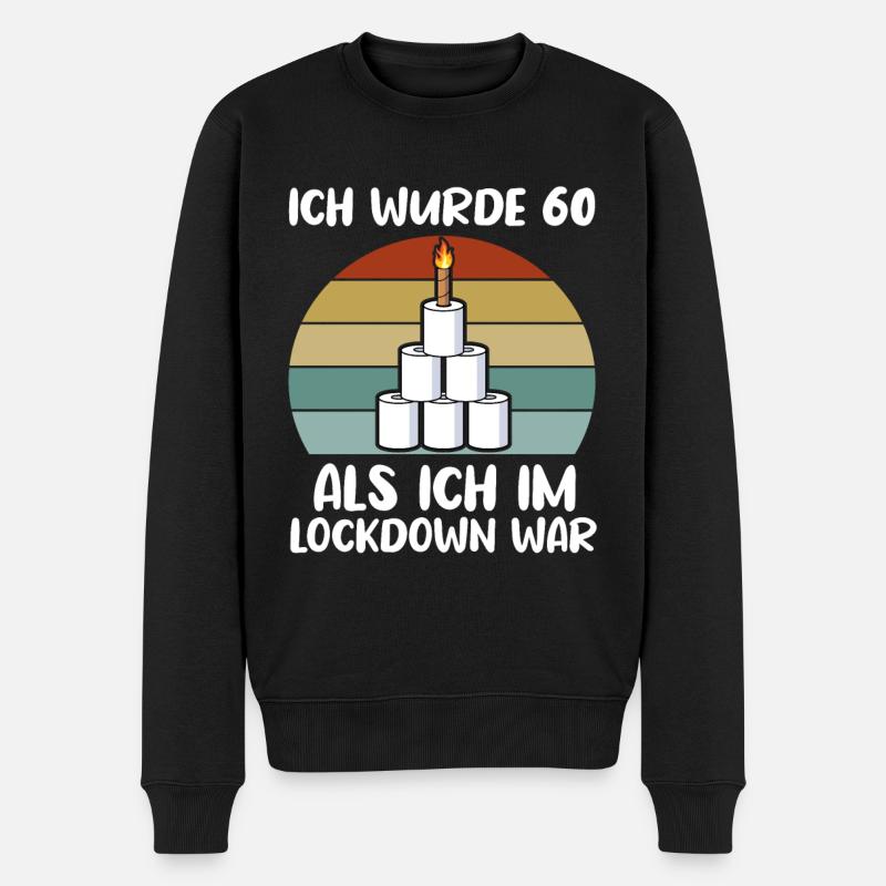 60. Geburtstag Jahrgang 1961 Geschenkidee Lockdown - Männer Premium Bio Pullover - Schwarz