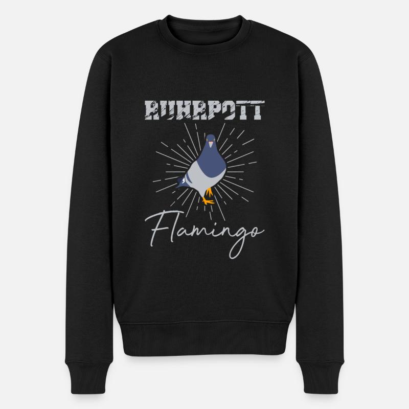 Ruhrpott Flamingo - Männer Premium Bio Pullover - Schwarz