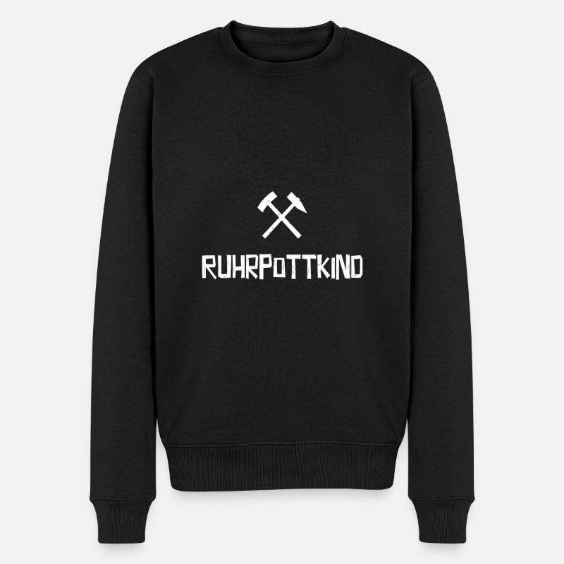 Ruhrpottkind - Männer Premium Bio Pullover - Schwarz