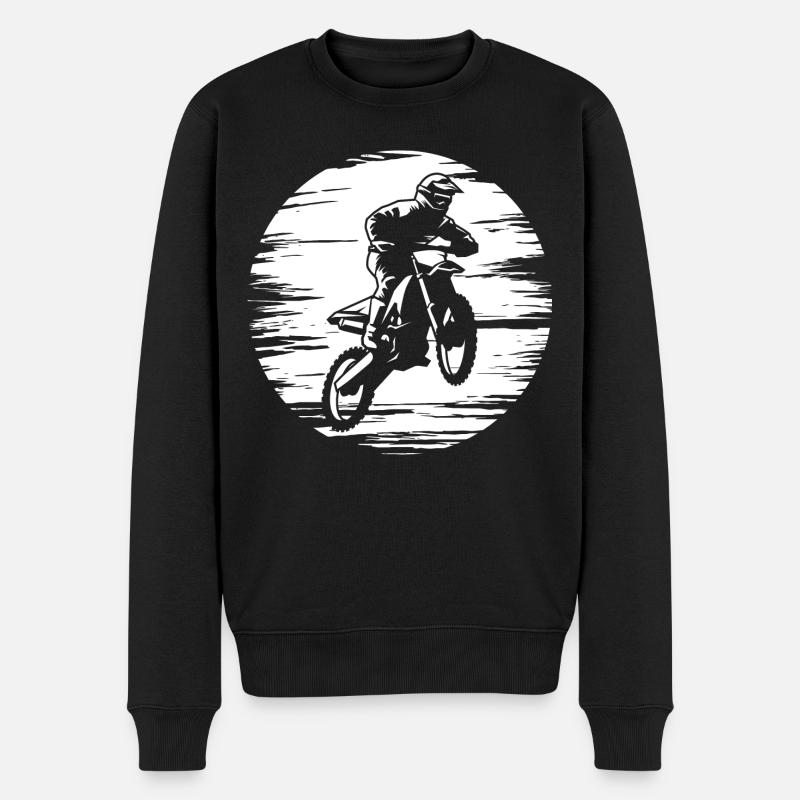 graphique de moto supermoto - Pull Premium bio Homme - noir