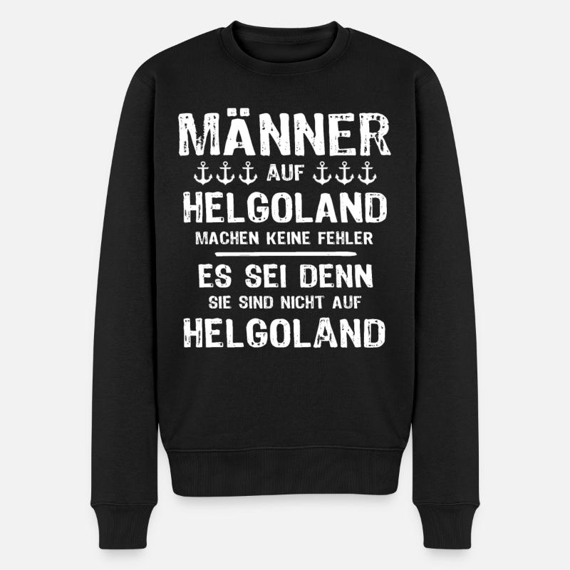 Helgoland Männer Helgoländer Mann Geschenk - Männer Premium Bio Pullover - Schwarz
