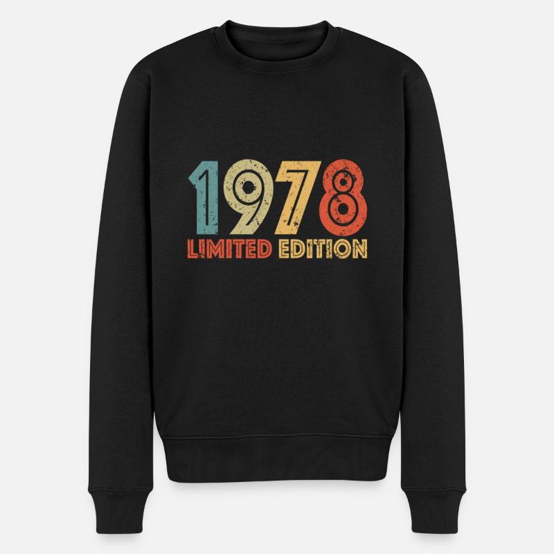 Limited Edition 1978 - Männer Premium Bio Pullover - Schwarz