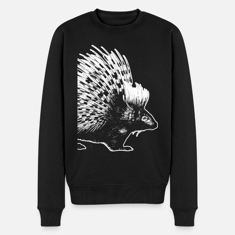 Stachelig Stachelschwein - Männer Premium Bio Pullover - Schwarz