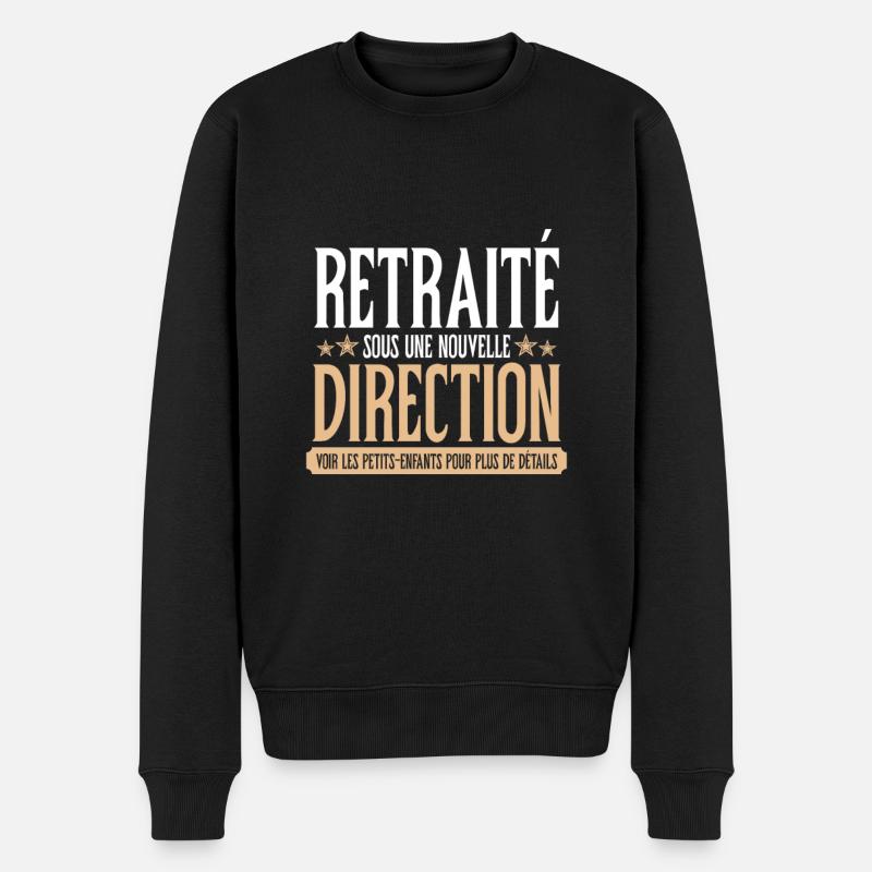 Nouvelle direction à la retraite Petits-enfants - Pull Premium bio Homme - noir