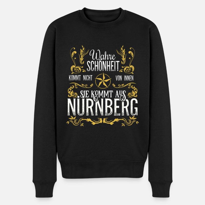 Wahre Schönheit kommt aus Nürnberg - Männer Premium Bio Pullover - Schwarz