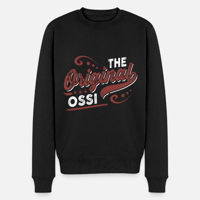 The original Ossi - Männer Premium Bio Pullover - Schwarz