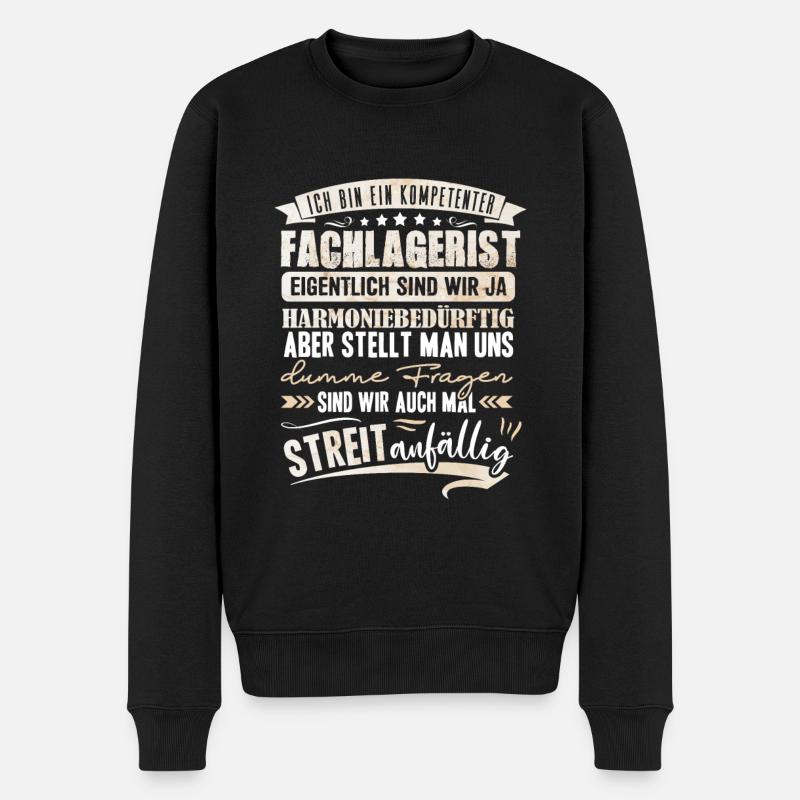 Fachlagerist Lager - Männer Premium Bio Pullover - Schwarz