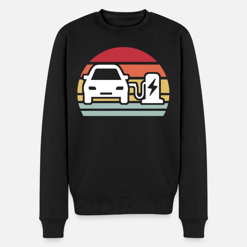 Eauto E-Auto Elektro Auto - Männer Premium Bio Pullover - Schwarz
