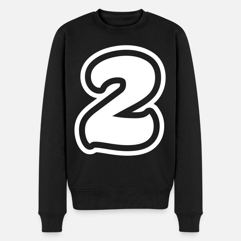 2 Symbole numérique - Pull Premium bio Homme - noir