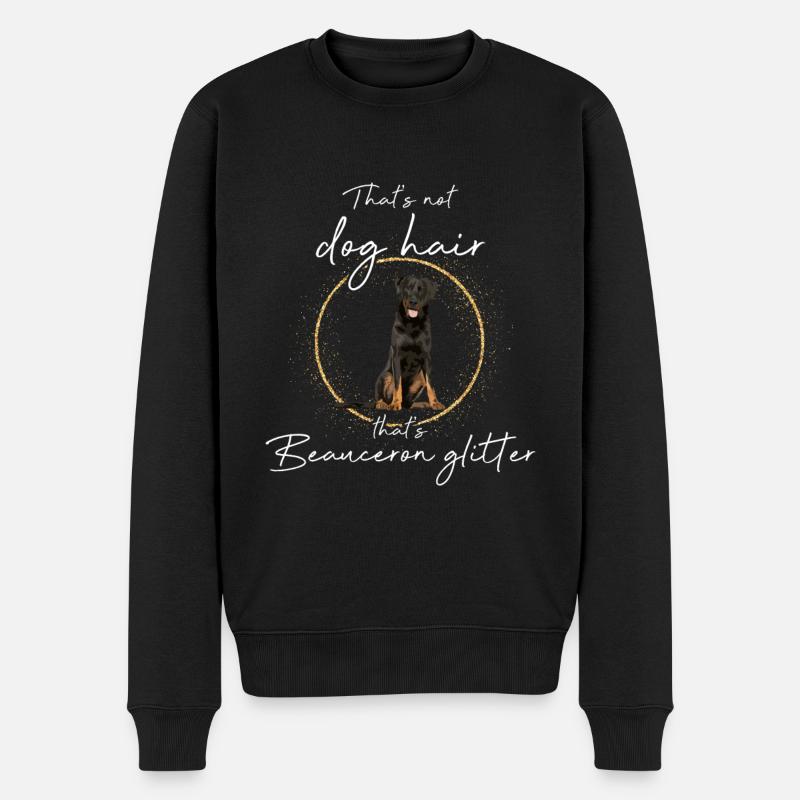 Das ist Beauceron Glitzer Hund - Männer Premium Bio Pullover - Schwarz