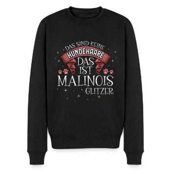 Das ist Malinois Glitzer Hund - Männer Premium Bio Pullover - Schwarz - Vorne - Nico (187cm)