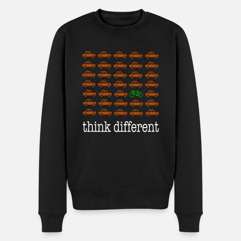 Think different - Männer Premium Bio Pullover - Schwarz