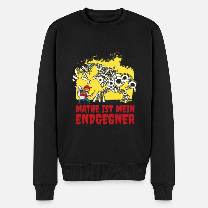 Mathe ist mein Endgegner - Männer Premium Bio Pullover - Schwarz