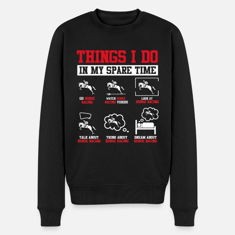 Courses de chevaux - Pull Premium bio Homme - noir