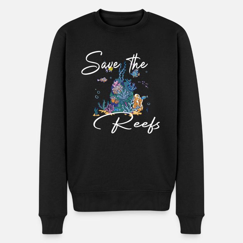 SAUVEZ LES RÉCIFS - Pull Premium bio Homme - noir