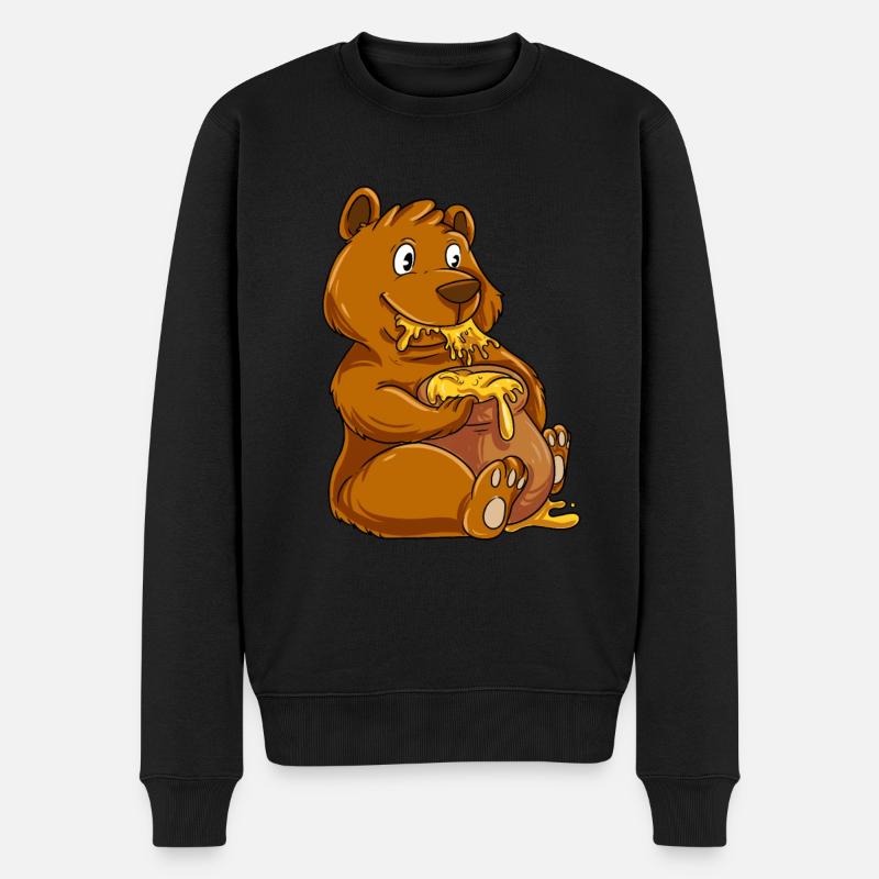 Miel d’ours brun - Pull Premium bio Homme - noir