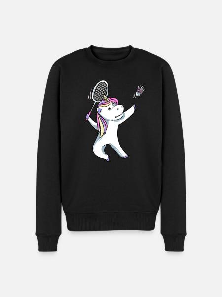 Unicorn Badminton - Men's Premium Organic Jumper - black