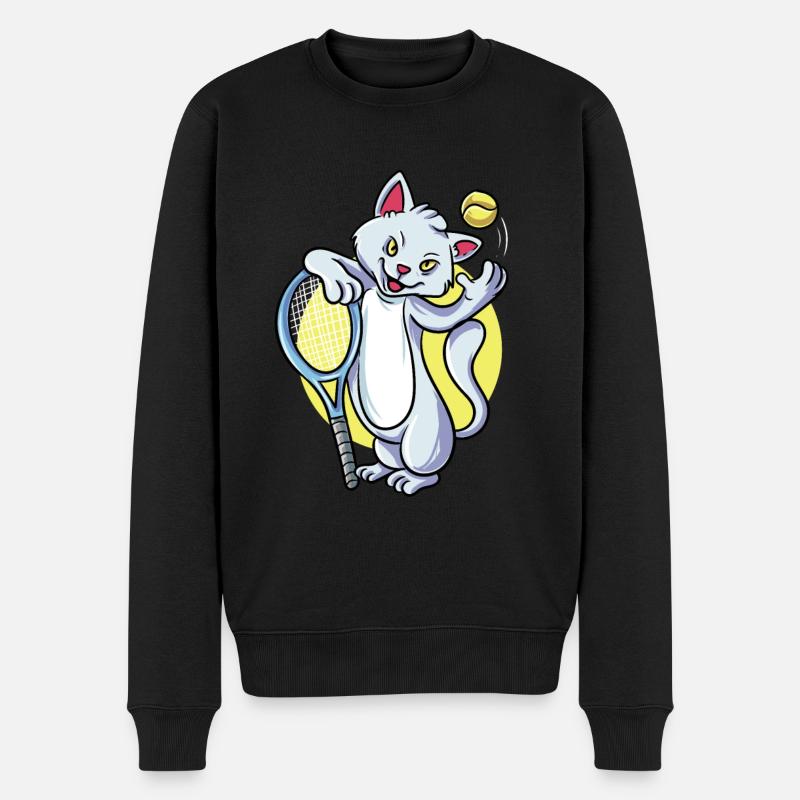 Chat de tennis - Pull Premium bio Homme - noir