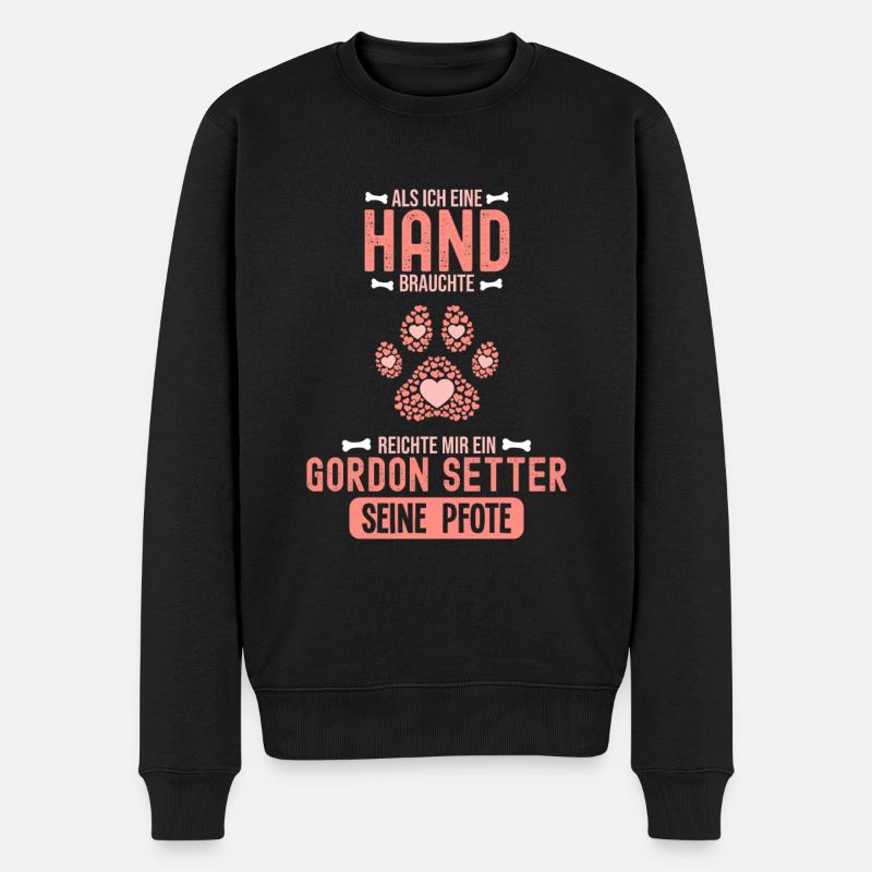 Geschenkidee Gordon Setter - Männer Premium Bio Pullover - Schwarz