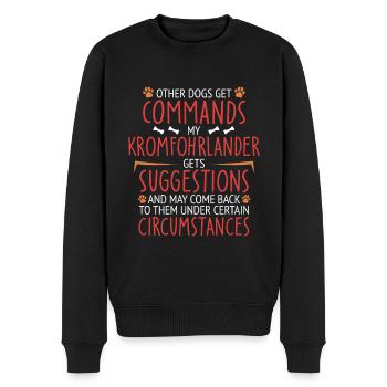 kromfohrlander Commands Croco - Men's Premium Organic Jumper - black - Front - Nico (187cm)