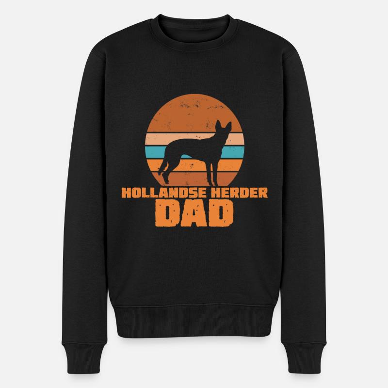 Hollandse Herder Papa - Pull Premium bio Homme - noir