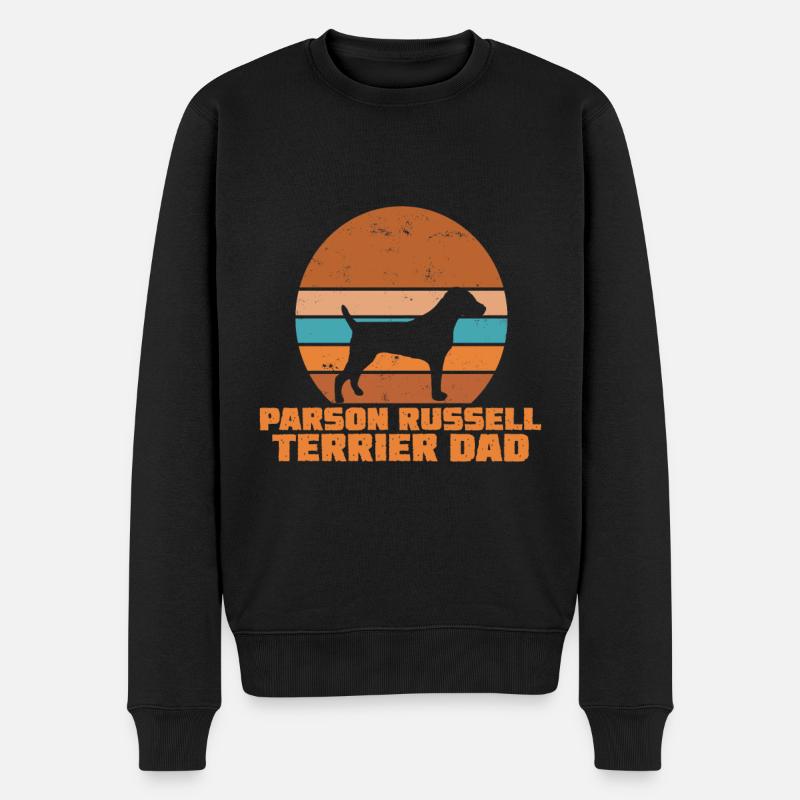 Parson Russell terrier Dad - Männer Premium Bio Pullover - Schwarz
