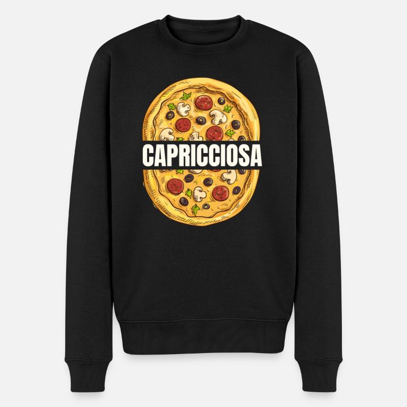 PIZZA CAPRICCIOSA - Pull Premium bio Homme - noir